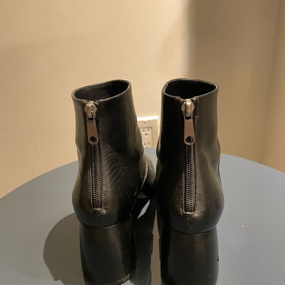 Brunello Cucinelli black leather ankle boots Sz 9 - Picture 2 of 5